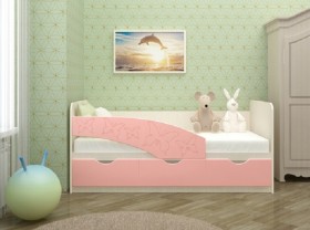 Кровать Бабочки 1,6м (Розовый металлик) в Чернолучинском - chernoluchinskij.katalogmebeli.com | фото