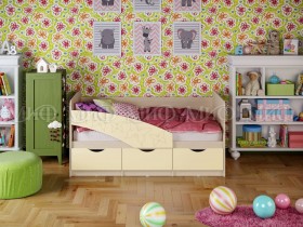 Кровать Бабочки 2,0м (Ваниль матовый) в Чернолучинском - chernoluchinskij.katalogmebeli.com | фото